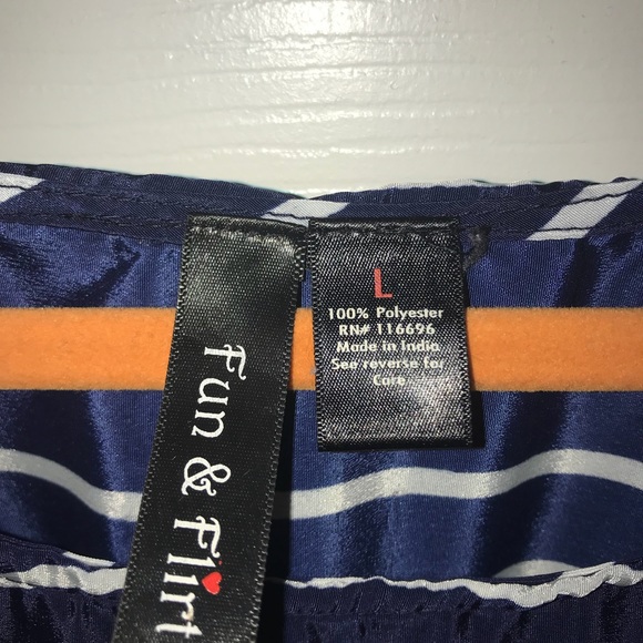 AHOY! Navy and white striped dress - Picture 2 of 2